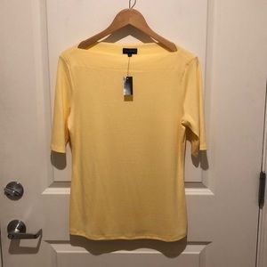 NWT Yellow 3/4 length sleeve Shirt